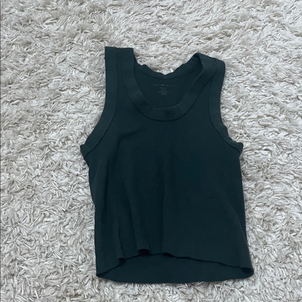 T.J.Maxx Black Ribbed Tank Top